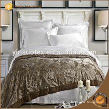 High Quality 100% Cotton Plain White Stipe Hotel Bed Sheets